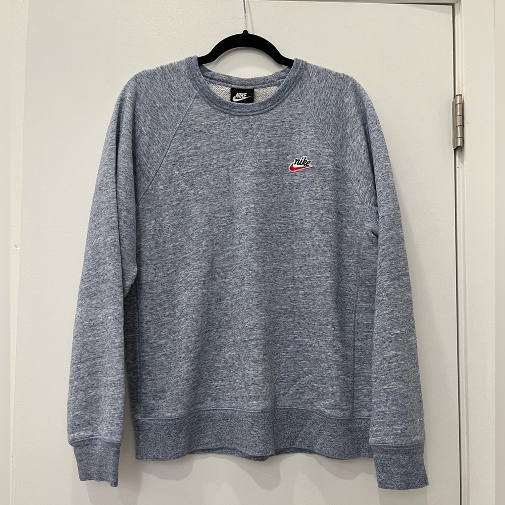 Nike Men’s Blue Heathered Crewneck Sweatshirt
